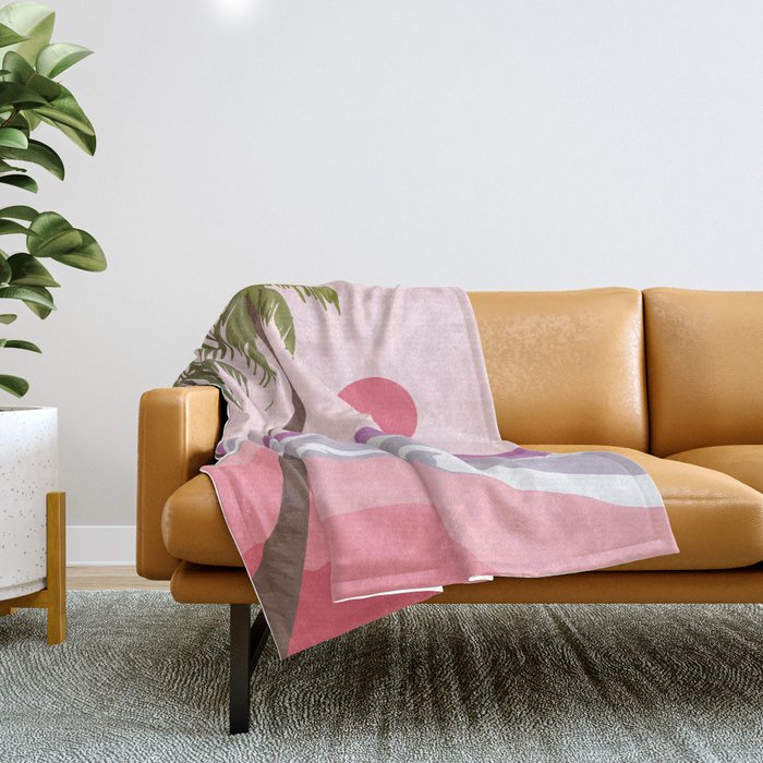 Tropical Landscape 01 Throw Blanket Gallery Image 1