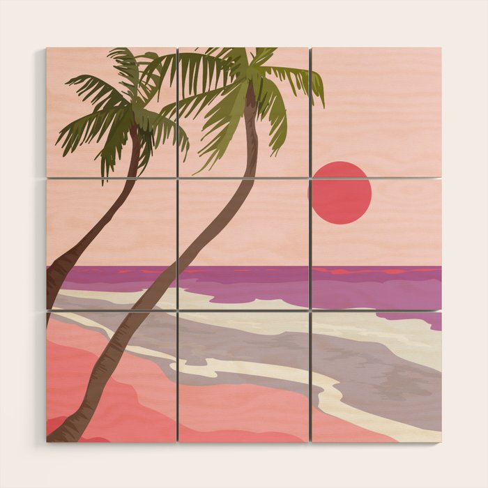 Tropical Landscape 01 Wood Wall Art Gallery Image 1