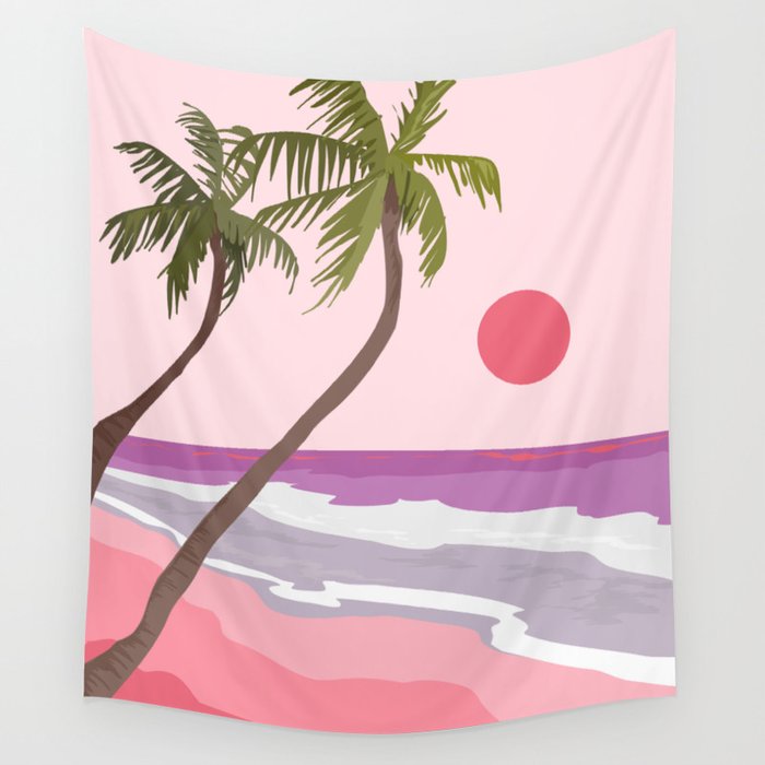 Tropical Landscape 01 Wall Tapestry Gallery Image 1