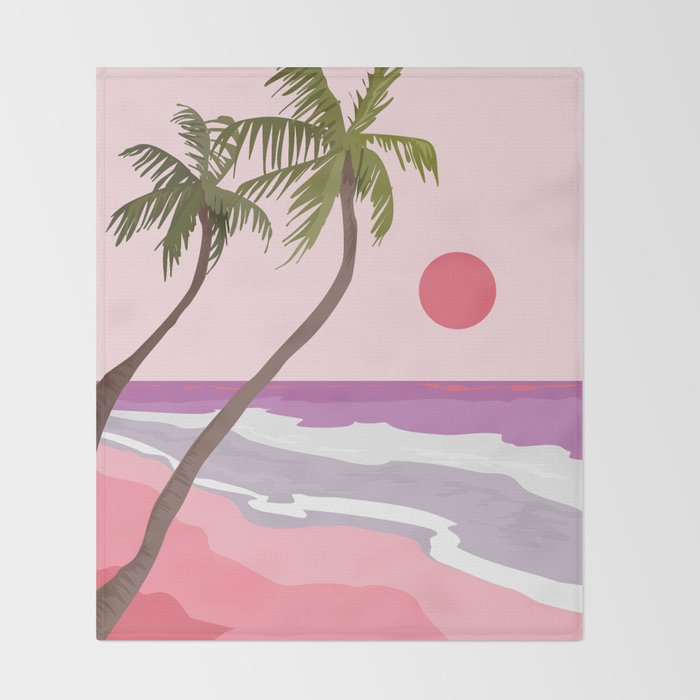 Tropical Landscape 01 Throw Blanket Gallery Image 2