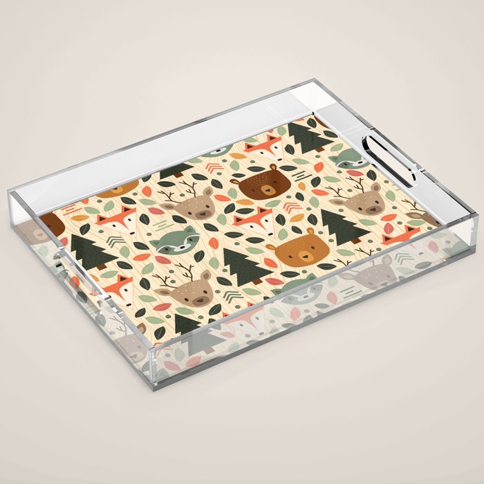 Woodland Creatures Acrylic Tray Gallery Image 1
