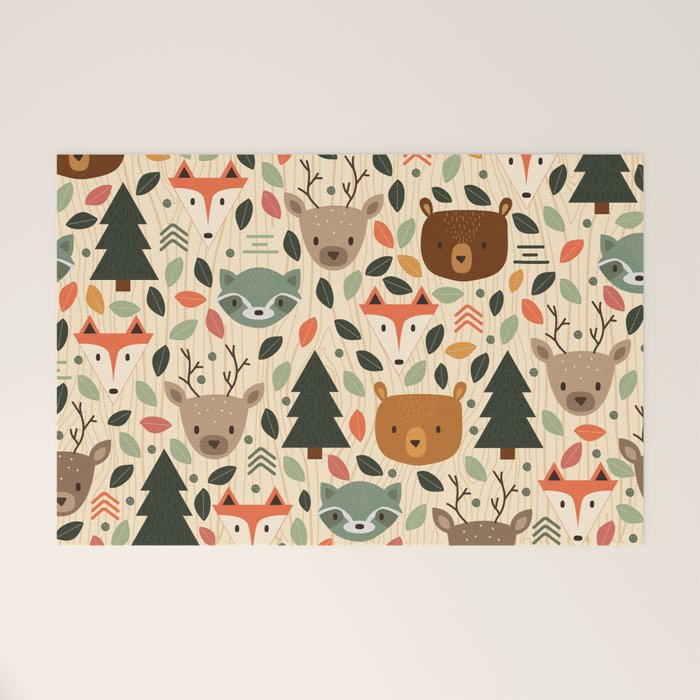 Woodland Creatures Welcome Mat Gallery Image 1
