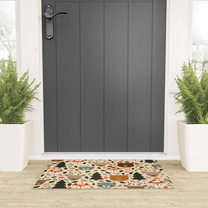 Woodland Creatures Welcome Mat Gallery Image 3