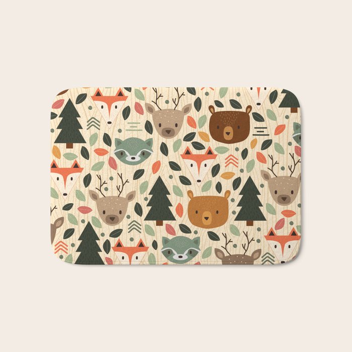 Woodland Creatures Bath Mat Gallery Image 1