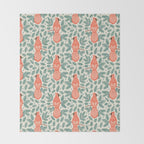 Cardinal Bird and Pine Branches Throw Blanket Gallery Image 2