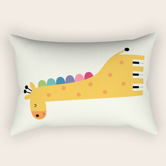 Giraffe Piano Rectangular Pillow Gallery Image 2