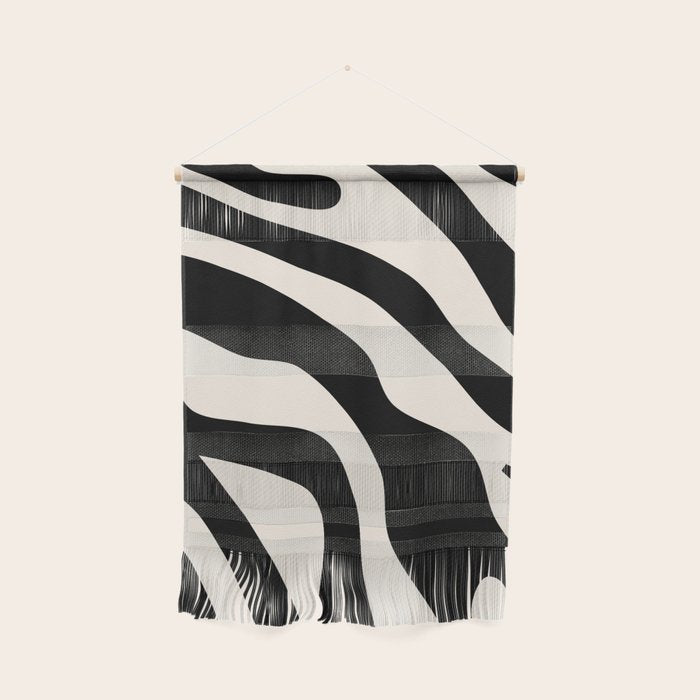 Vintage Retro Abstract Black Wall Hanging Gallery Image 1