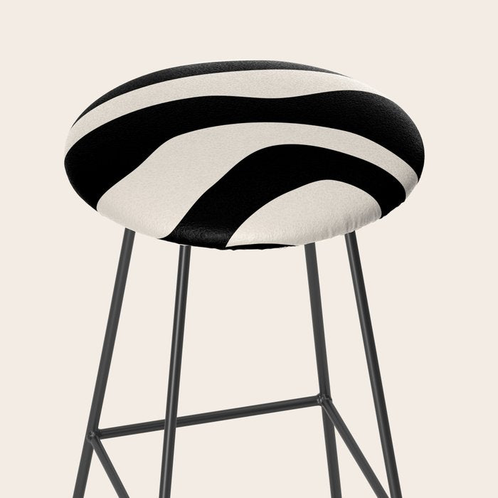 Vintage Retro Abstract Black Stool Gallery Image 2