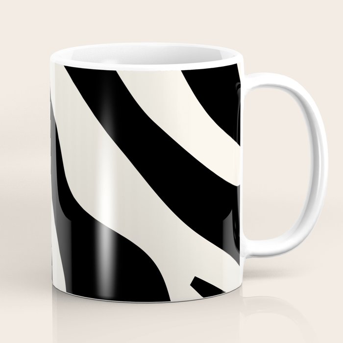 Vintage Retro Abstract Black Coffee Mug Gallery Image 1