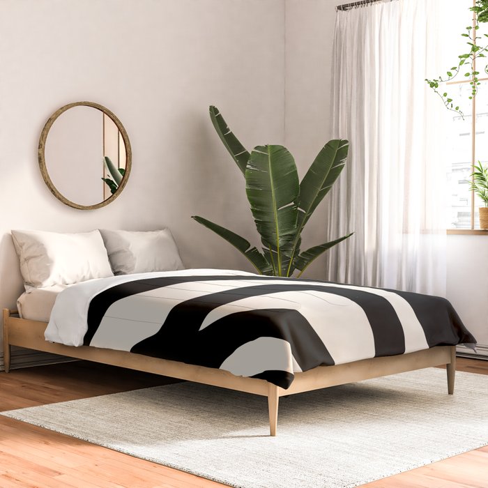 Vintage Retro Abstract Black Comforter Gallery Image 2