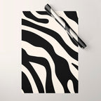 Vintage Retro Abstract Black Wrapping Paper Gallery Image 1