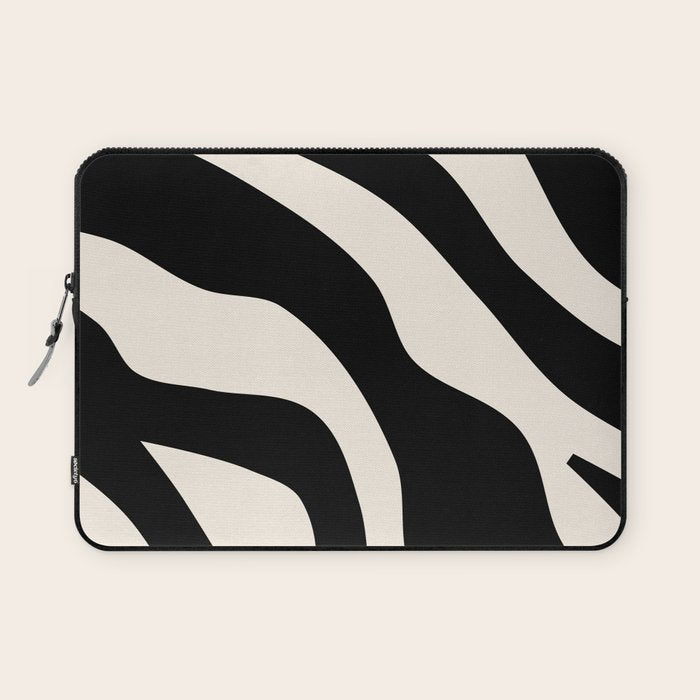 Vintage Retro Abstract Black Laptop Sleeve Gallery Image 1