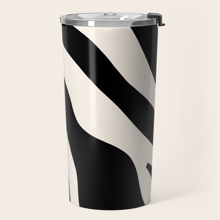 Vintage Retro Abstract Black Travel Mug Gallery Image 2
