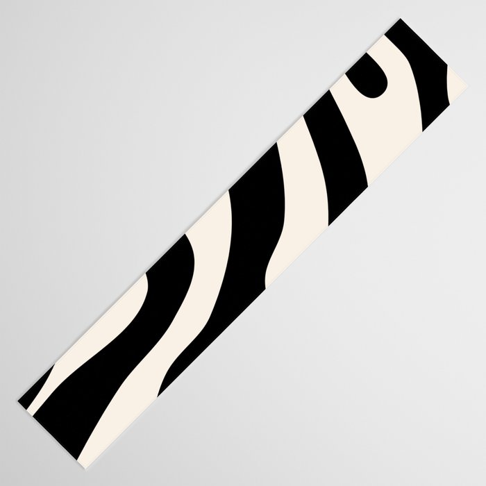 Vintage Retro Abstract Black Table Runner Gallery Image 3