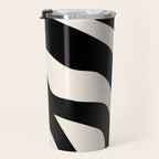 Vintage Retro Abstract Black Travel Mug Gallery Image 3