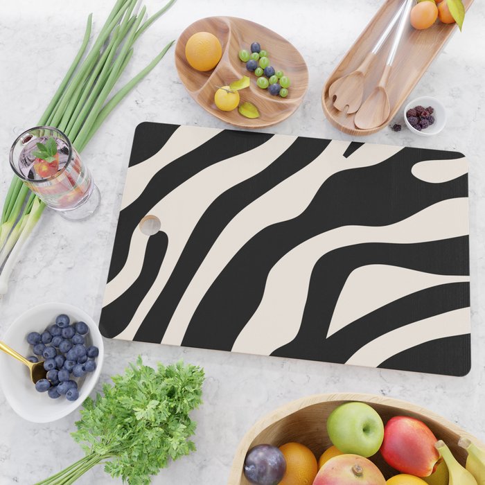 Vintage Retro Abstract Black Cutting Board Gallery Image 2