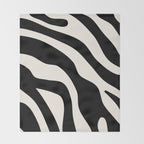 Vintage Retro Abstract Black Throw Blanket Gallery Image 2