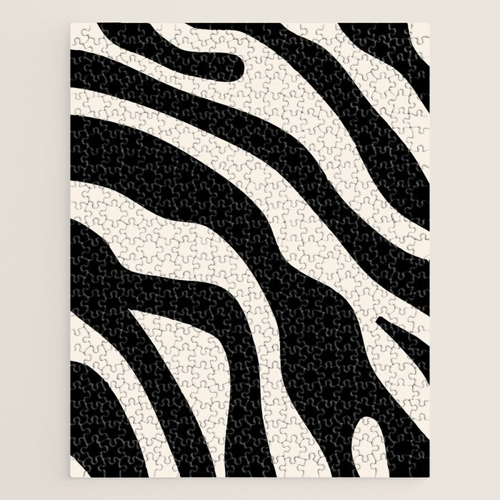 Vintage Retro Abstract Black Jigsaw Puzzle Gallery Image 1