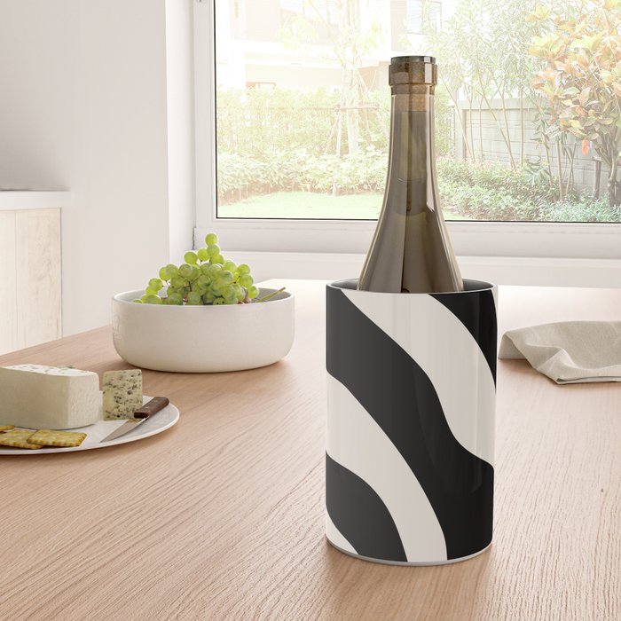 Vintage Retro Abstract Black Wine Chiller Gallery Image 4