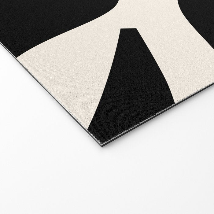 Vintage Retro Abstract Black Welcome Mat Gallery Image 2