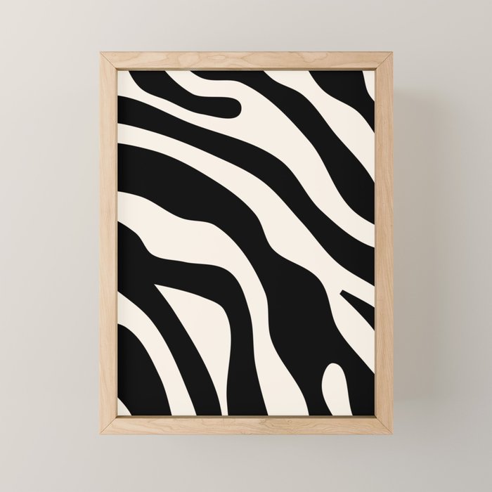 Vintage Retro Abstract Black Mini Art Print Gallery Image 1