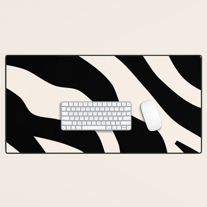 Vintage Retro Abstract Black Desk Mat Gallery Image 1