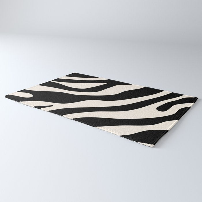 Vintage Retro Abstract Black Rug Gallery Image 3