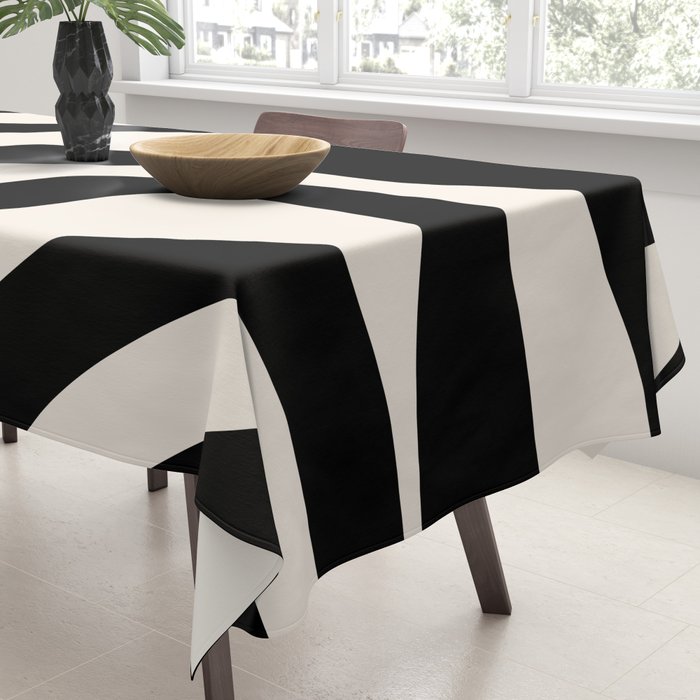 Vintage Retro Abstract Black Tablecloth Gallery Image 3