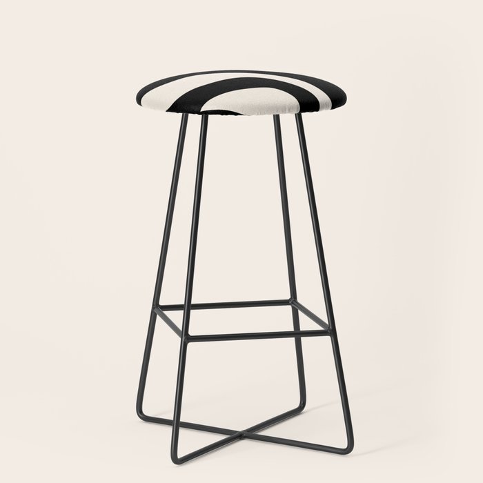 Vintage Retro Abstract Black Stool Gallery Image 1