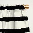 Burnt Orange x Stripes Window Curtain Gallery Image 2