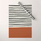 Burnt Orange x Stripes Wrapping Paper Gallery Image 1