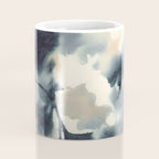 Ethereal Ink Flow Ginkgo Abstract Watercolor in Warm Neutrals and Deep Charcoal Coffee Mug Gallery Image 4