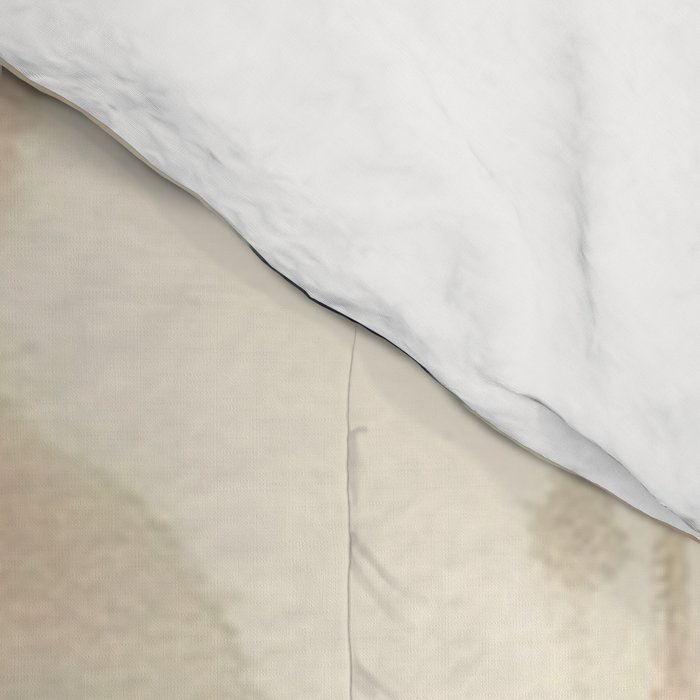 Ethereal Ink Flow Ginkgo Abstract Watercolor in Warm Neutrals and Deep Charcoal Comforter Gallery Image 4