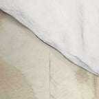 Ethereal Ink Flow Ginkgo Abstract Watercolor in Warm Neutrals and Deep Charcoal Comforter Gallery Image 4