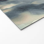 Ethereal Ink Flow Ginkgo Abstract Watercolor in Warm Neutrals and Deep Charcoal Welcome Mat Gallery Image 2