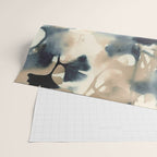 Ethereal Ink Flow Ginkgo Abstract Watercolor in Warm Neutrals and Deep Charcoal Wrapping Paper Gallery Image 2