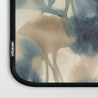 Ethereal Ink Flow Ginkgo Abstract Watercolor in Warm Neutrals and Deep Charcoal Laptop Sleeve Gallery Image 3