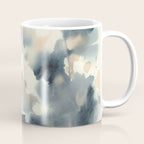 Ethereal Ink Flow Ginkgo Abstract Watercolor in Warm Neutrals and Deep Charcoal Coffee Mug Gallery Image 1