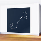 Scorpio Zodiac Star Constellation Line Art Dark Blue Wall Mural Gallery Image 2
