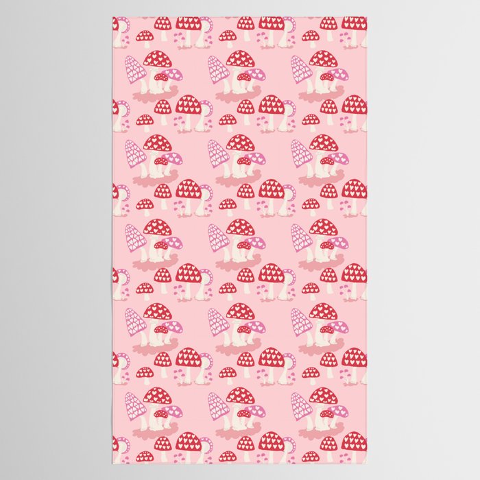 Valentine Mushrooms Tablecloth Gallery Image 2