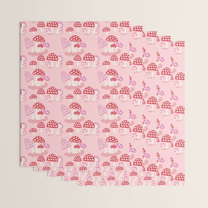 Valentine Mushrooms Wrapping Paper Gallery Image 3