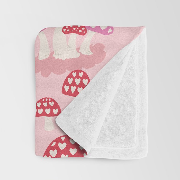 Valentine Mushrooms Throw Blanket Gallery Image 3