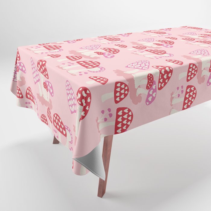 Valentine Mushrooms Tablecloth Gallery Image 1