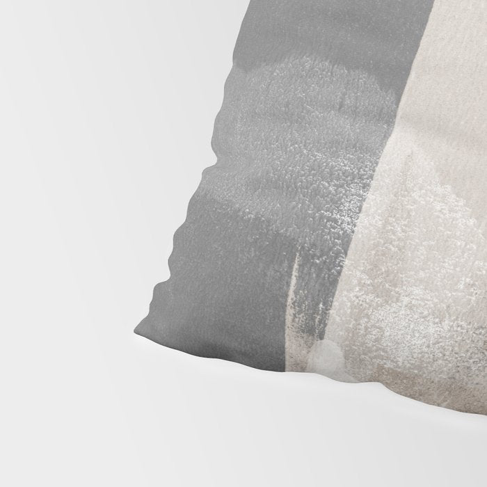 Grey and Beige Minimalist Geometric Abstract âBuilding Blocksâ Pillow Sham Gallery Image 4