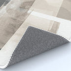 Grey and Beige Minimalist Geometric Abstract âBuilding Blocksâ Rug Gallery Image 4