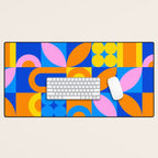 Colorful abstract geometric mosaic pattern Desk Mat Gallery Image 1