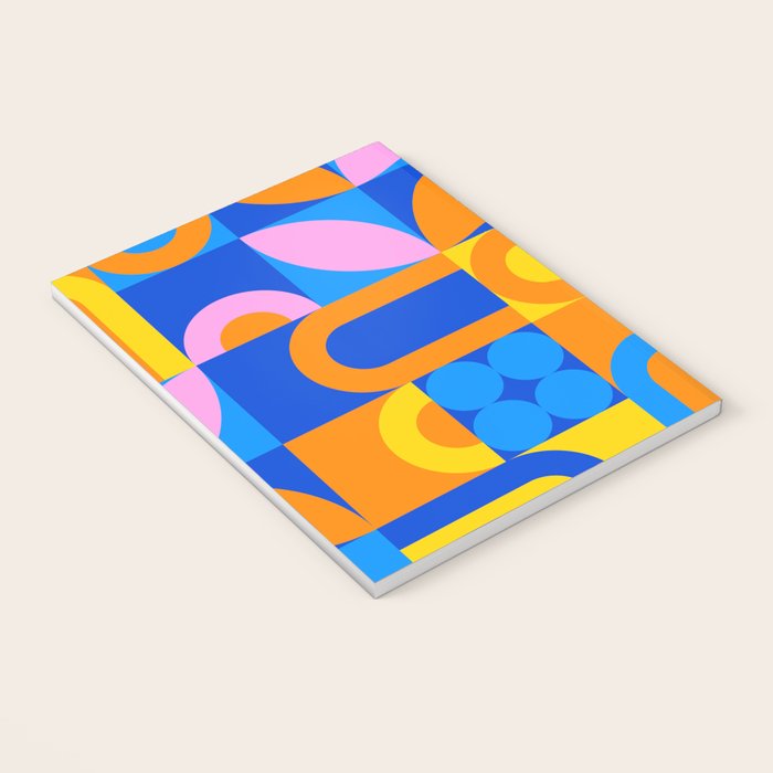 Colorful abstract geometric mosaic pattern Notebook Gallery Image 3