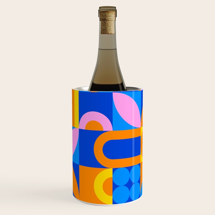 Colorful abstract geometric mosaic pattern Wine Chiller Gallery Image 2