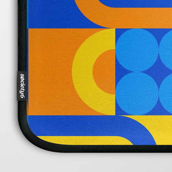 Colorful abstract geometric mosaic pattern Laptop Sleeve Gallery Image 3