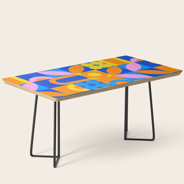 Colorful abstract geometric mosaic pattern Coffee Table Gallery Image 1